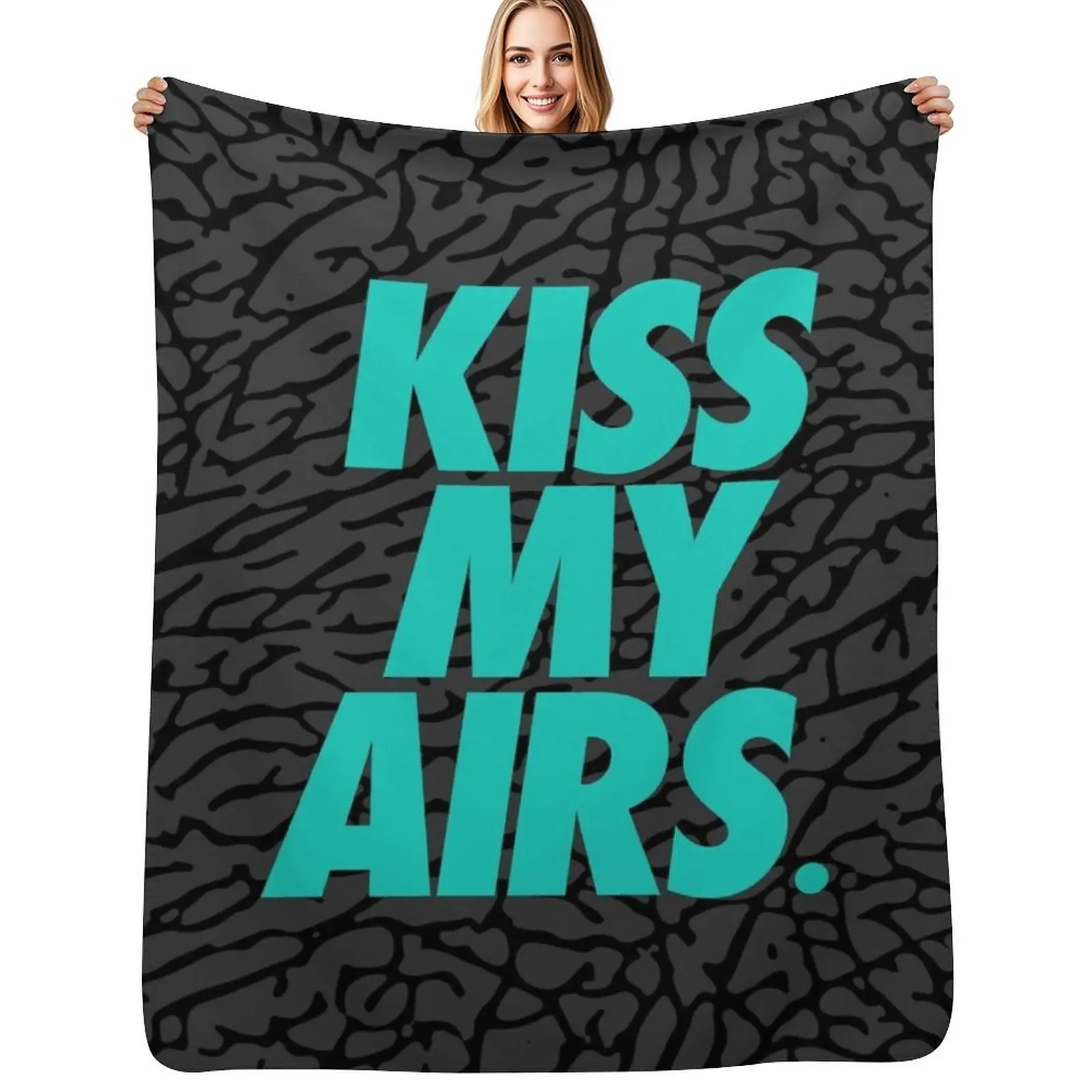 

Kiss My Airs x Atmos Throw Blanket Decorative Beds Warm christmas gifts funny gift Blankets