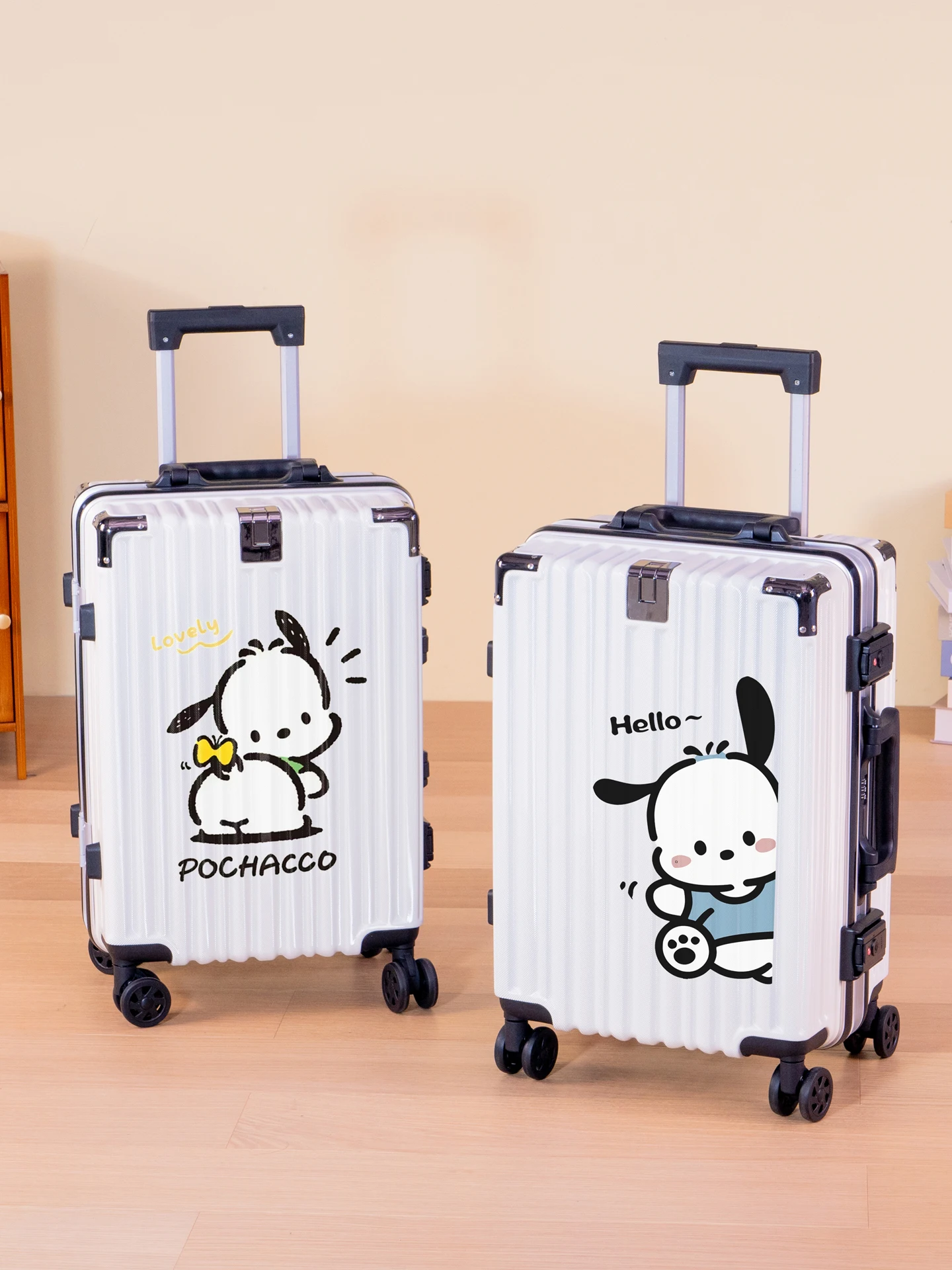 2025-new-cartoon-travel-suitcase-high-value-20-inch-student-female-luggage-carry-on-password-lock-wheel-universal-rotation