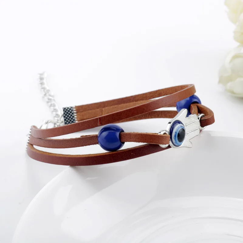 Game cosplay The Last of Us Part 2 Bracelet figure Ellie Dina Hamsa Evil Eye Leather Bracelets charms Bangles props fans gifts image 5