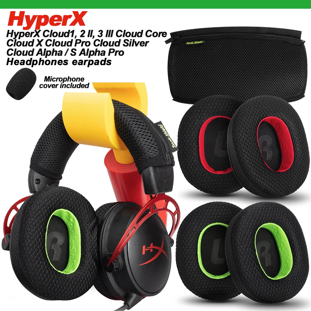 Almohadillas de espuma para auriculares HyperX Cloud 123 Alpha, II, III, Stinger, Silver, Core, X, S, Pro, almohadillas de espuma viscoelástica de repuesto duraderas
