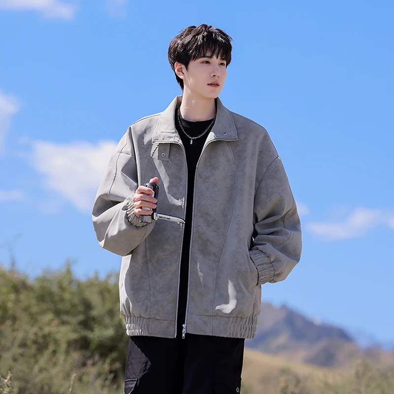 

Мужская весенне-осенняя модная трендовая куртка из искусственной кожи, ветрозащитное дышащее пальто для альпинизма и пешего туризма