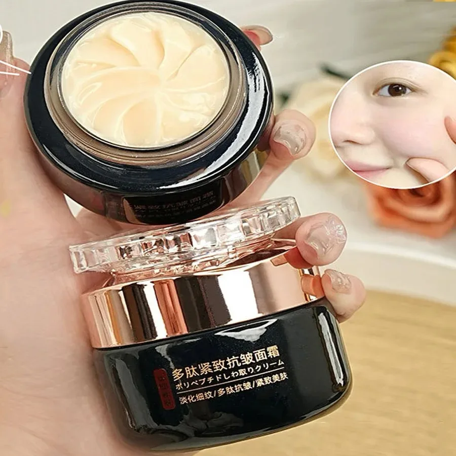 Polypeptide Anti-Wrinkle Firming Face Cream Deep Hydration Moisturizing Day Night Cream Brightens Dull Skin Minimizes Fine Lines