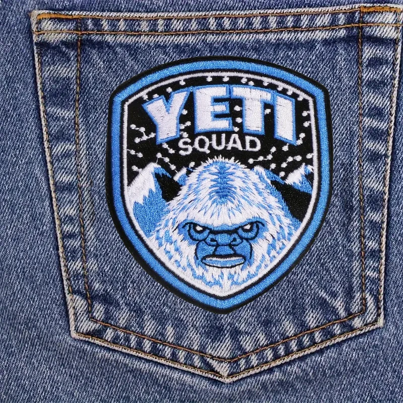 1PC Snowman Squad Embroidered Patch Snowman Squad Shield Morale Inspiring Badge For Clothing Jacket Bag Cap Trucker Hat DIY Gift