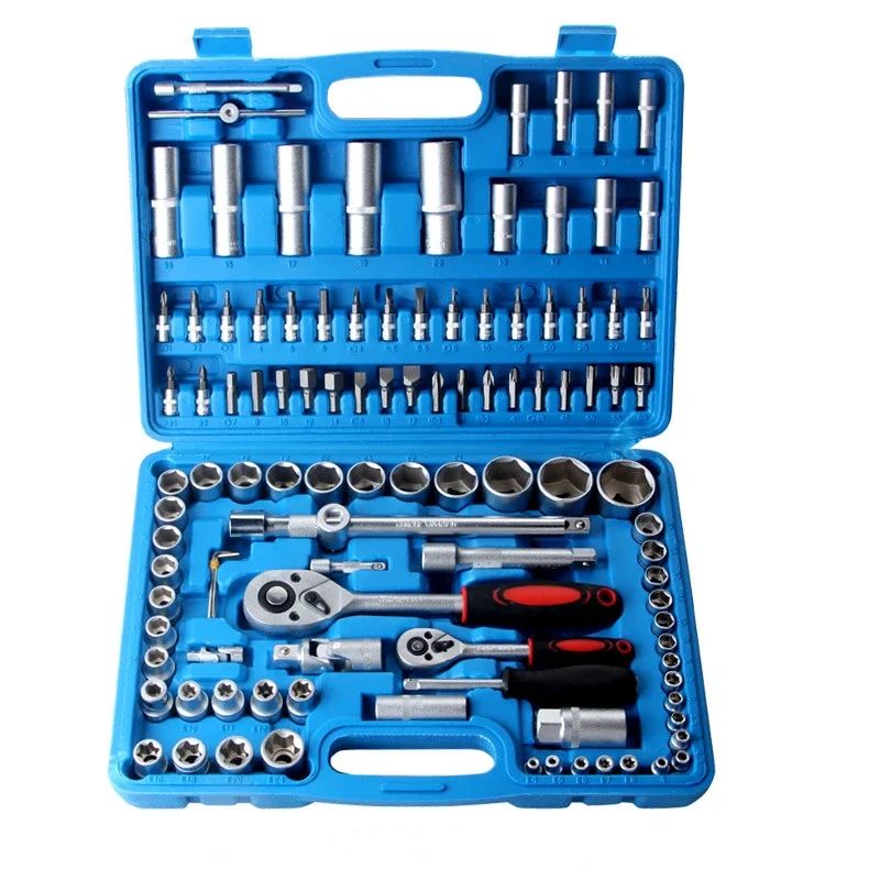 108 Pcs Combination Spanner Box Tool Socket Set Combo Wrench Kit For Car Repaircustom