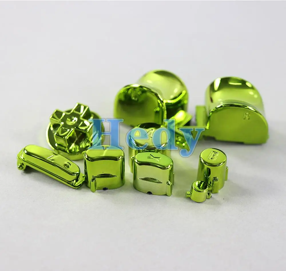 50 комплектов для контроллера Gamecube NGC, позолоченные гальванические кнопки, клавиши ABXY Z, кнопки L R, сменные аксессуары