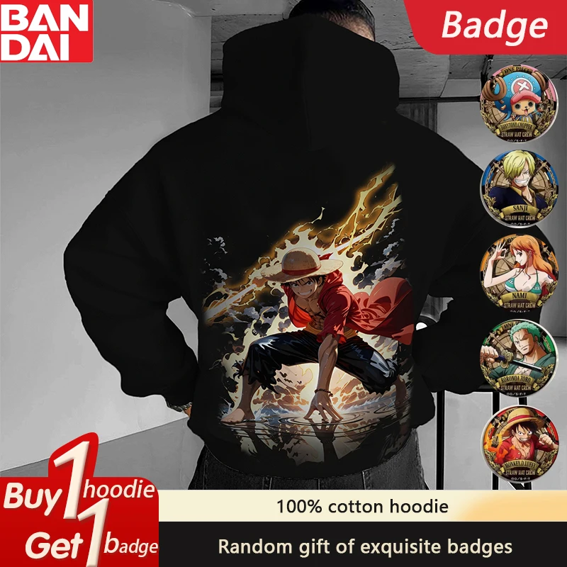 

Толстовка с капюшоном ONE PIECE Joint Road SealSuite, популярный свободный 2320, осенне-зимний мужской и женский хлопковый свитер в стиле аниме