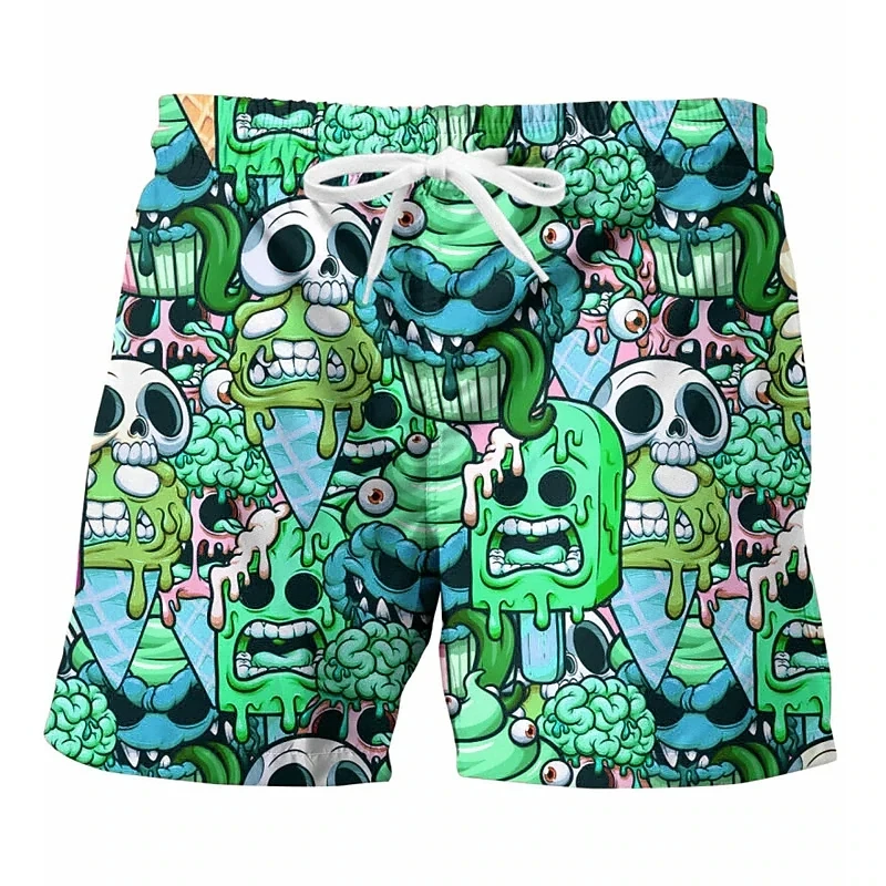 Zomer Basketbal Heren Bloemen Strand Schattige Board Man Badpak Regenboog Shorts Broek Droog Sport Zwemkleding Hawaii Big Size Badkleding