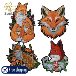 Fairy Tale Fox Iron On Patch Cartoon Animals Patch DIY Repair Clothing Jeans Bag Accessories