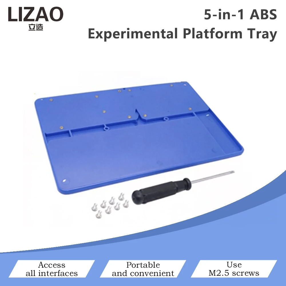 5-in-1 ABS Experimental Platform Tray for Raspberry Pi & Arduino, with Screwdriver and M2.5 Screws
