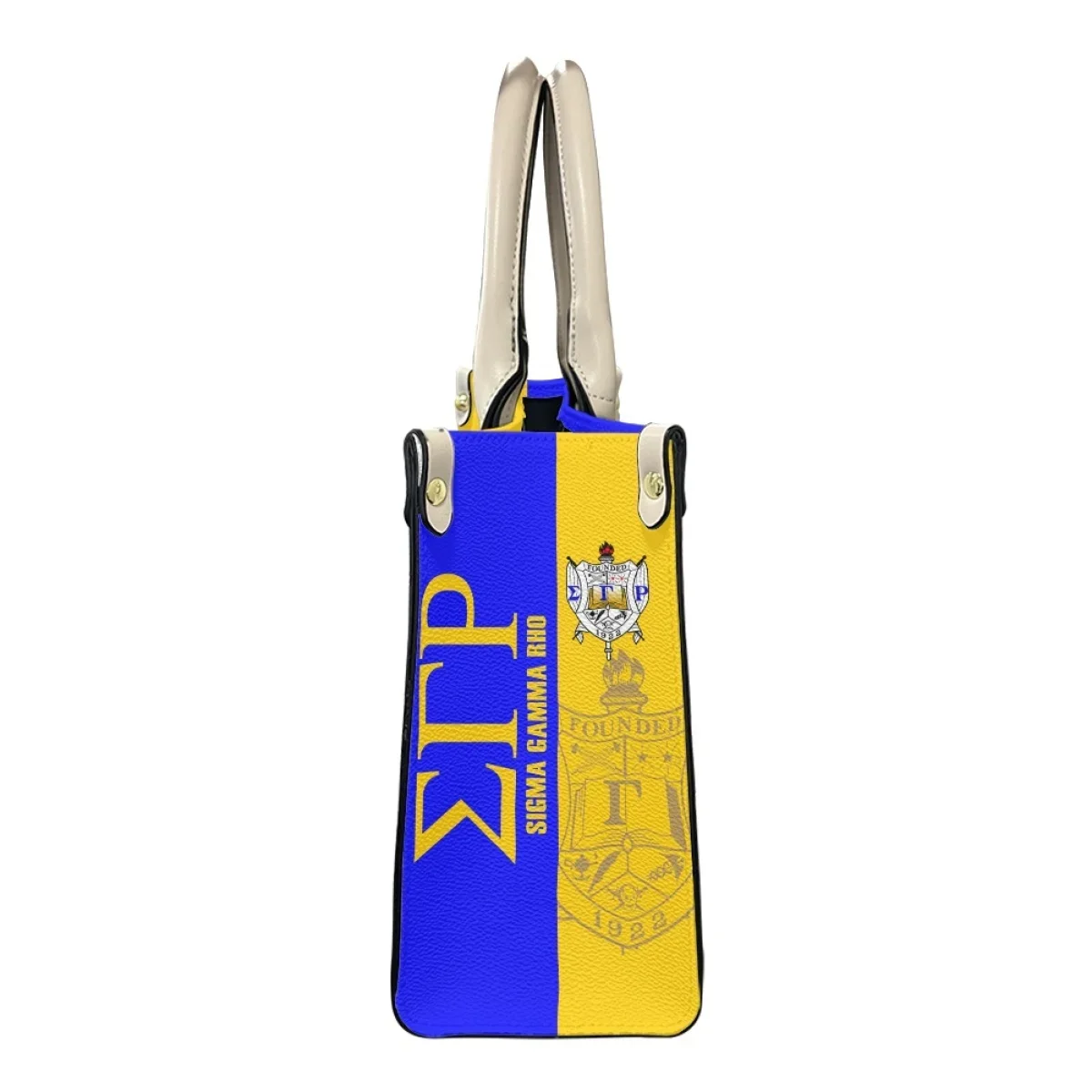 Nieuwe Hoge Kwaliteit Dames Handtassen Bakken Luxe Sigma Gamma Rho Print Top Handvat Pu Lederen Crossbody Tas Voor Woon-Werkfeest