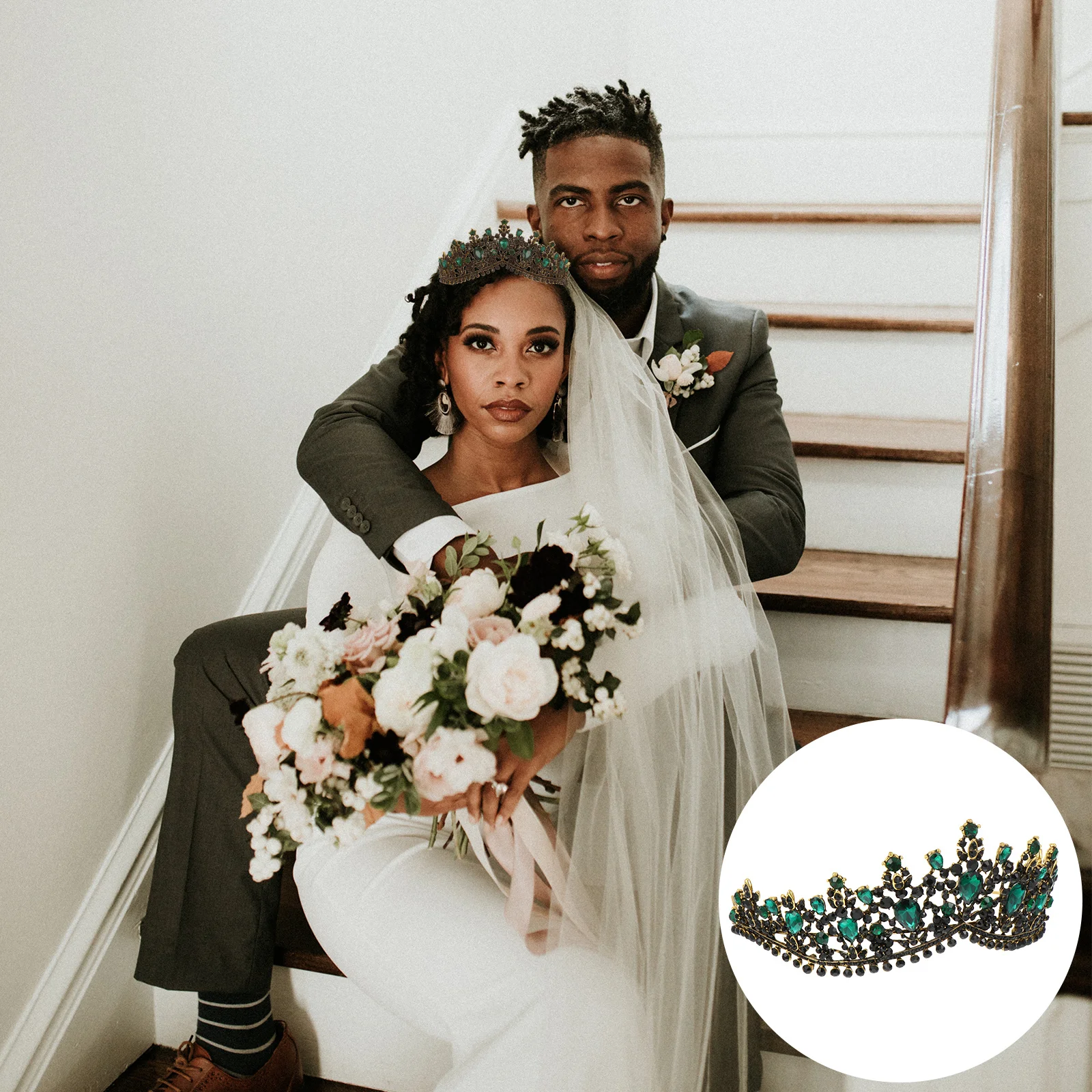 

Роскошная свадебная корона-тиара со стразами, праздничный головной убор для женщин, блестящий аксессуар для вечеринок и мероприятий