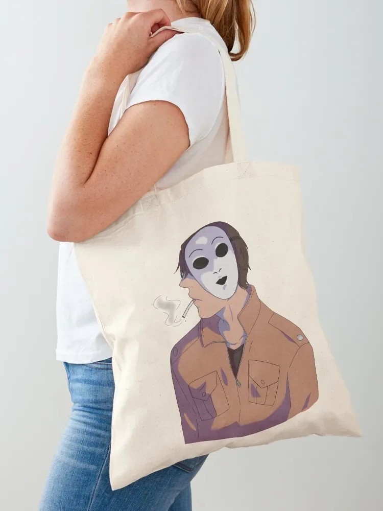 

Marble Hornets Masky Tote Bag Women's shopper cloth bag woman Big bag canvas shopping
