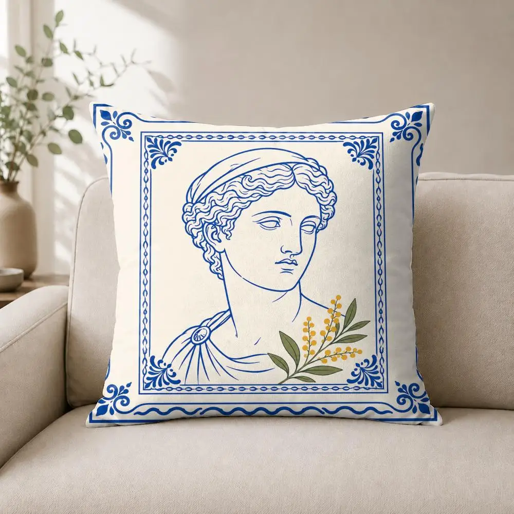 Amalfi Coast Cushion Cover Luxury Soft Plush Short Fur Cushion Case Warm Cozy Sofa Bed Decorative Home