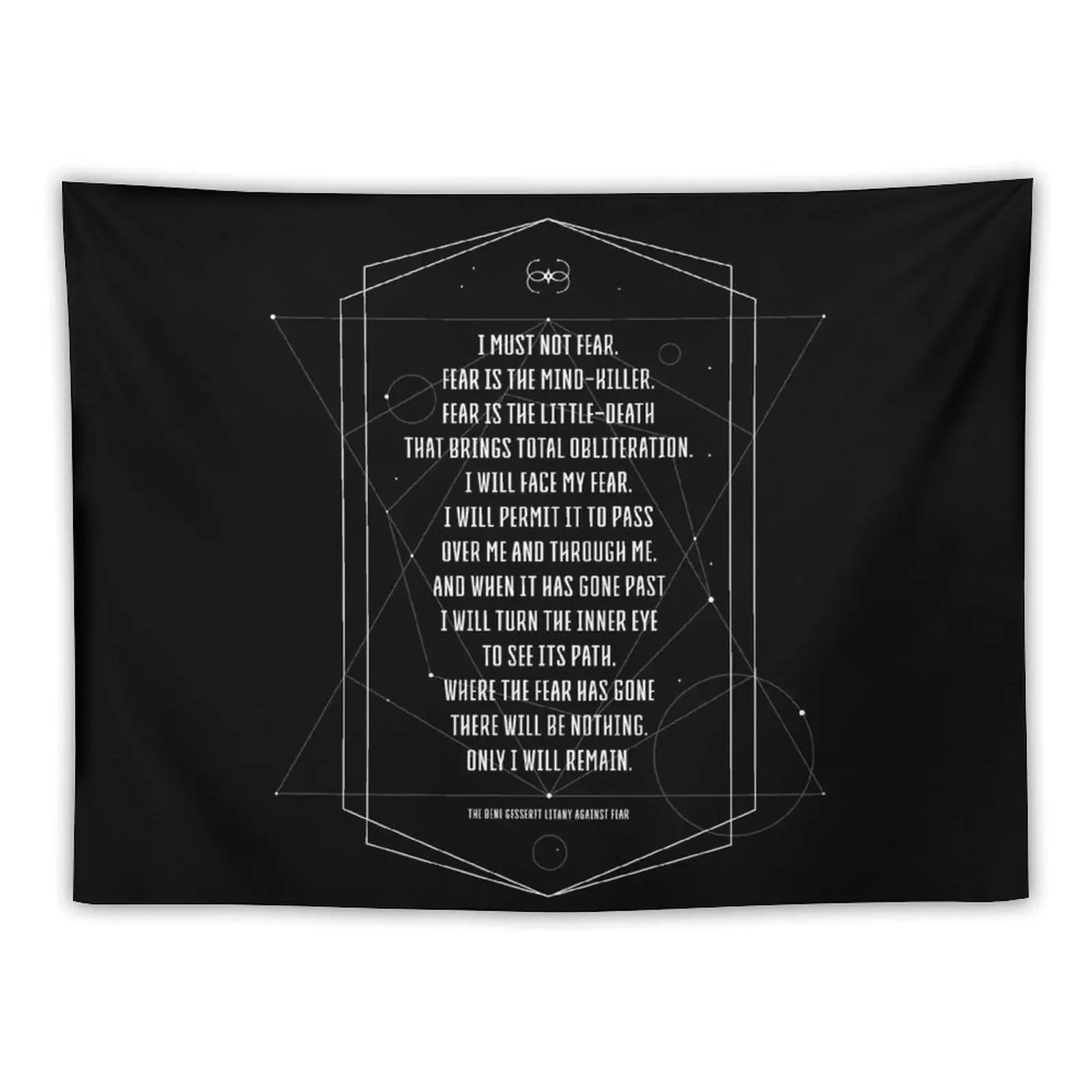 

Bene Gesserit Litany Tapestry Wall Art Home Decoration Accessories Tapestry