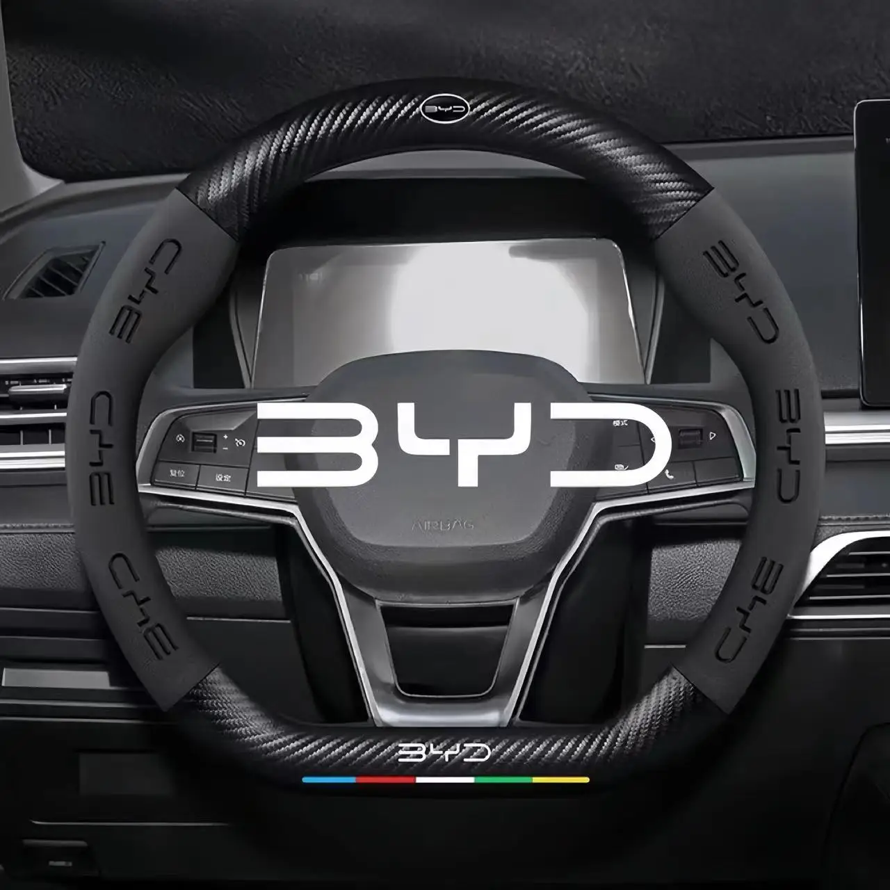 Coprivolante per auto in pelle adatto per BYD Ato 3 Fafengtang F3 E6 Yuan Song Plus EV F0 Qinhan Dolphin S6