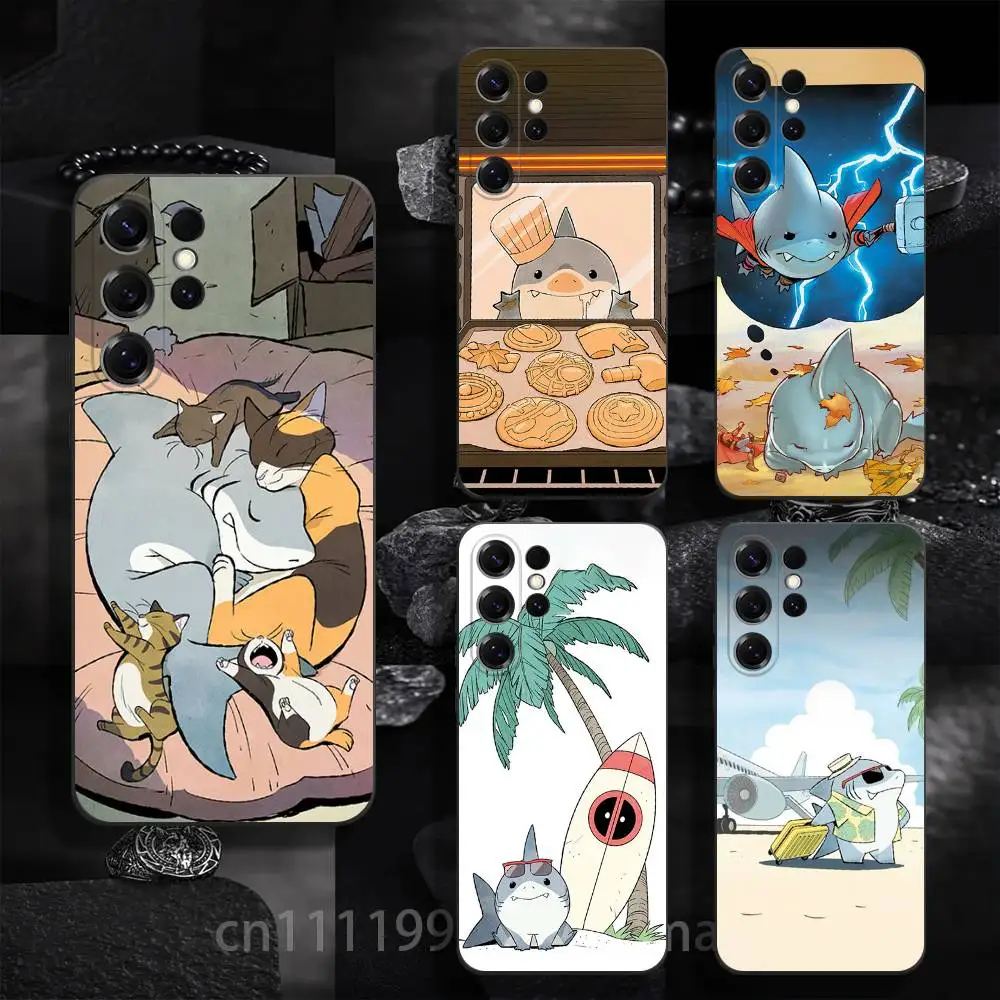 J-Jeff The Land S-Shark Phone Case For Samsung S22,S24,S20,S25,S23,S30,S21,Ultra,Plus,Soft Silicone Protective Shockproof Case