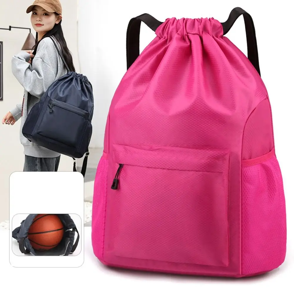 Simple Basketball Bag with Shoe Bin, Travel Storage Bag, Camping, Fitness, Viagem, Impermeável, Separação Dry Wet, Yoga Bags, Gym