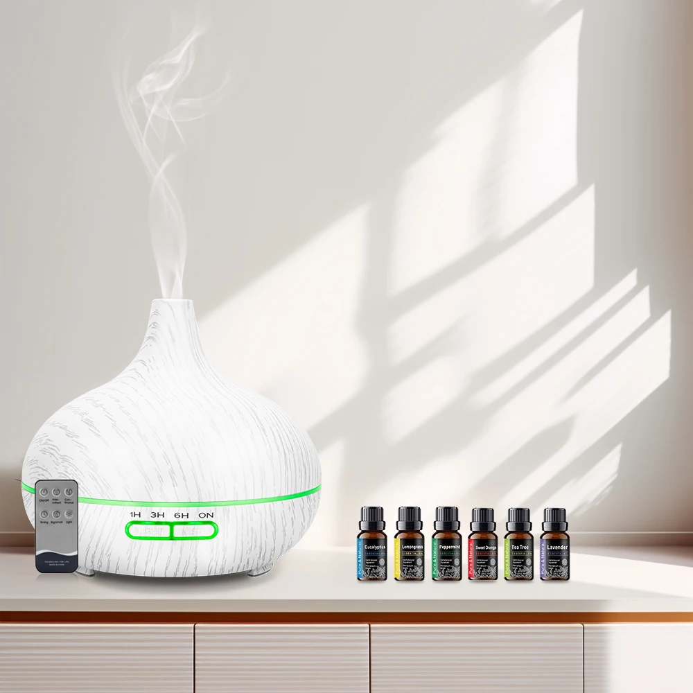 Diffuser For Home For Home 550ml For Home Aromatherapy Aroma Oil Diffuser  6 Essential Oils  Auto Shut Off  Quiet Ultrasonic Hum