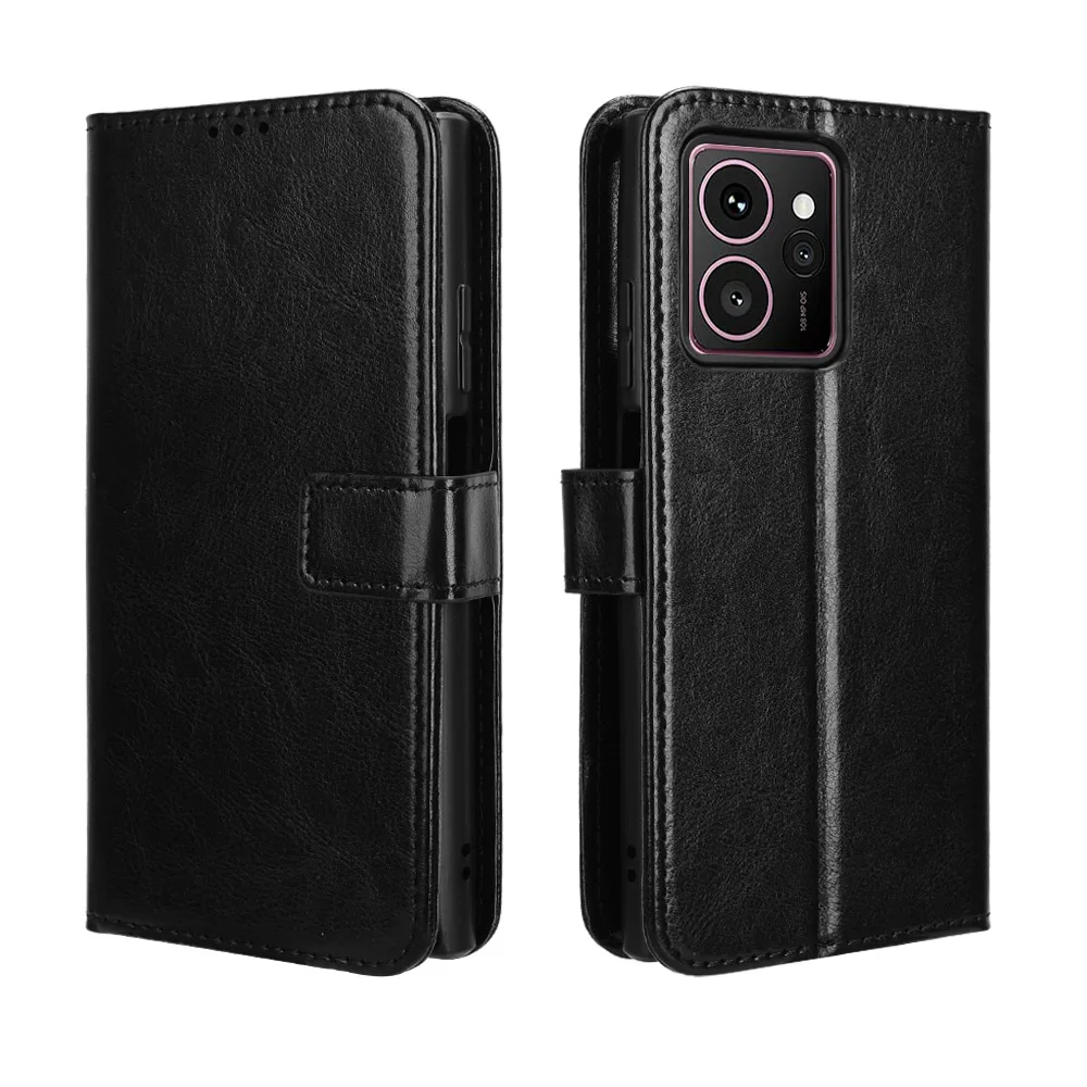 Flip Magnetic Closure PU Leather Phone Cover For HMD Skyline 6.55