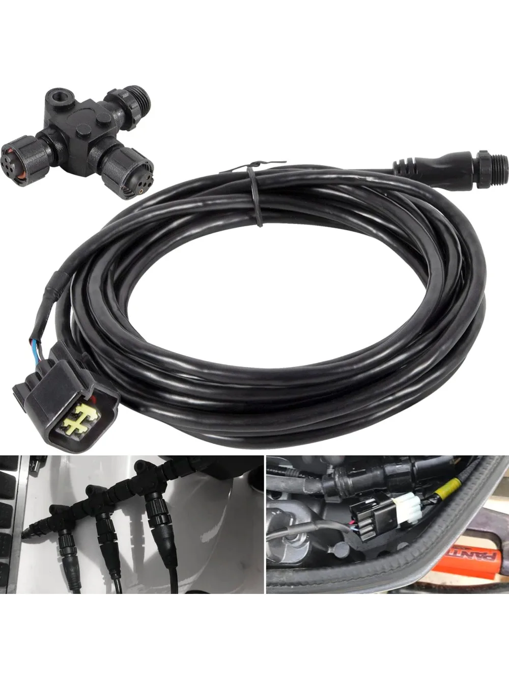 4.5M Cable with T Connector For Yamaha Engine Interface NMEA2000 Cable  Connection  for Yamaha 2006 & Newer