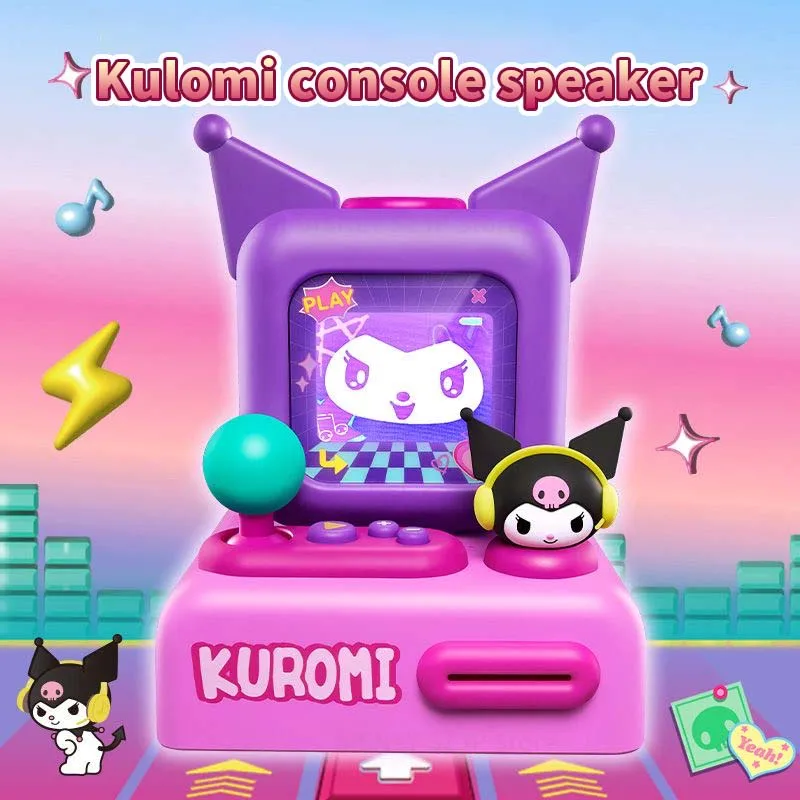 

New Sanrio MG23-23 Kuromi Speakers Game Console Toys Anime Figures Kuromi Dolls Kuromi Bluetooth Speaker Ornaments Girls Gifts