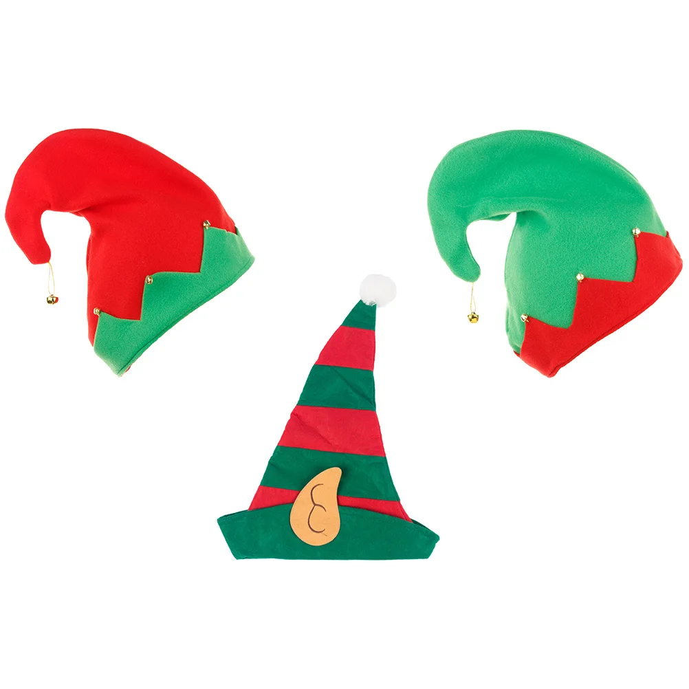 

3 Pcs Top Hat Santa Child Christmas Costumes for s Headwear Non-woven Fabric Novelty Caps