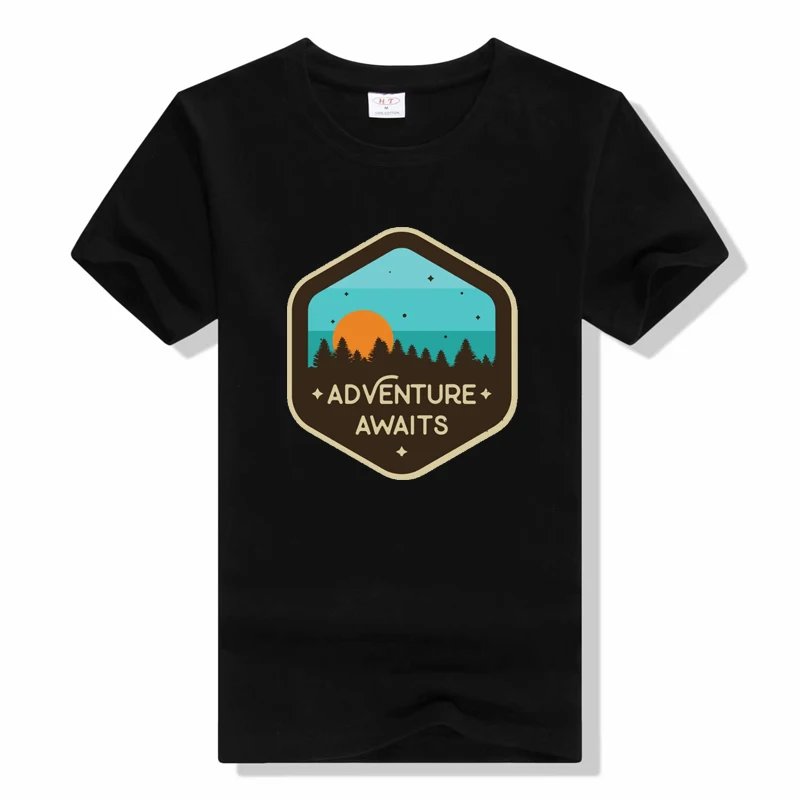 Eat Sleep Travel Repeat Mountains T-shirt Unisex Adventure Hiking Tshirt summer Outdoor casual Graphic Tees Tops