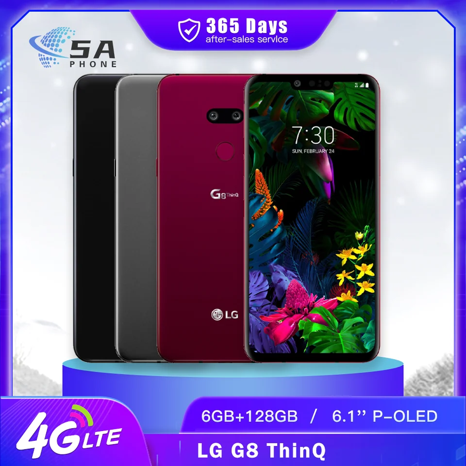 Original LG G8 ThinQ G820UM G820N 4G Mobile Phone NFC Face ID 6GB+