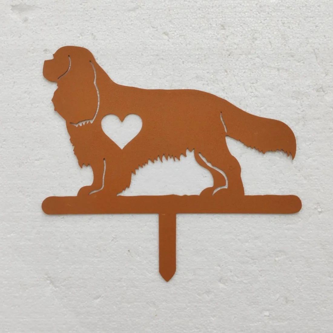 CIFbuy Iron Wall Art Metal Dog Sculpture Sturdy Garden Stake Pet Commemoration Decor Stunning Outdoor Yard Ornament