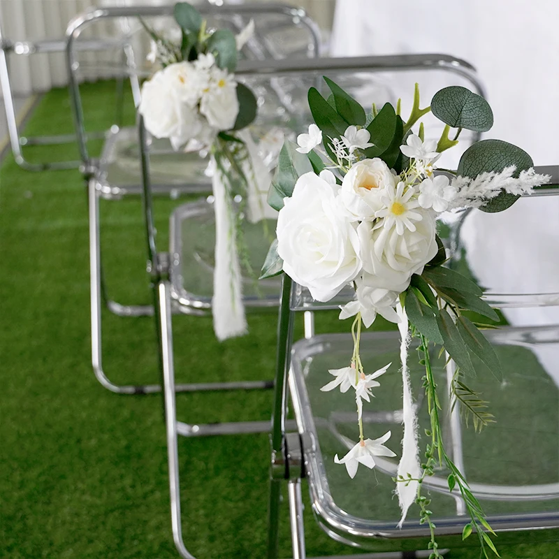 Wedding Decoration Chair Back Flower Feast Decoration Artificial Flower