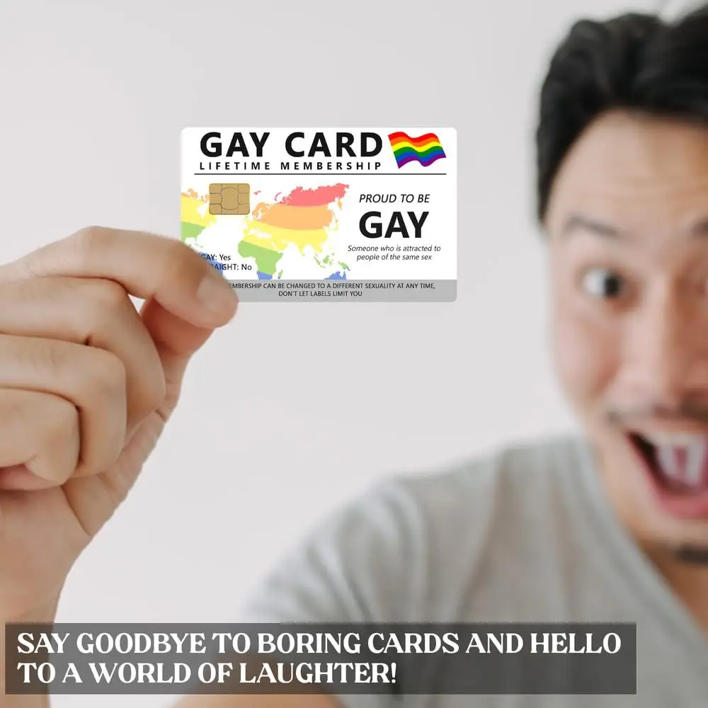 Gay identity card, credit card sticker, PayPal bank card, transgender custom certificate, visa, bus card, decoration DIY BLUE