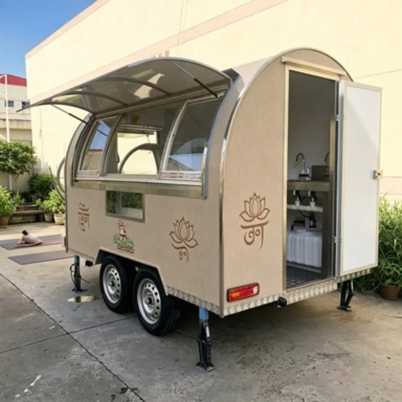 Mobile Catering Cart With Sink And Storage For Events Park Commercial Outdoor Vendor Use CE