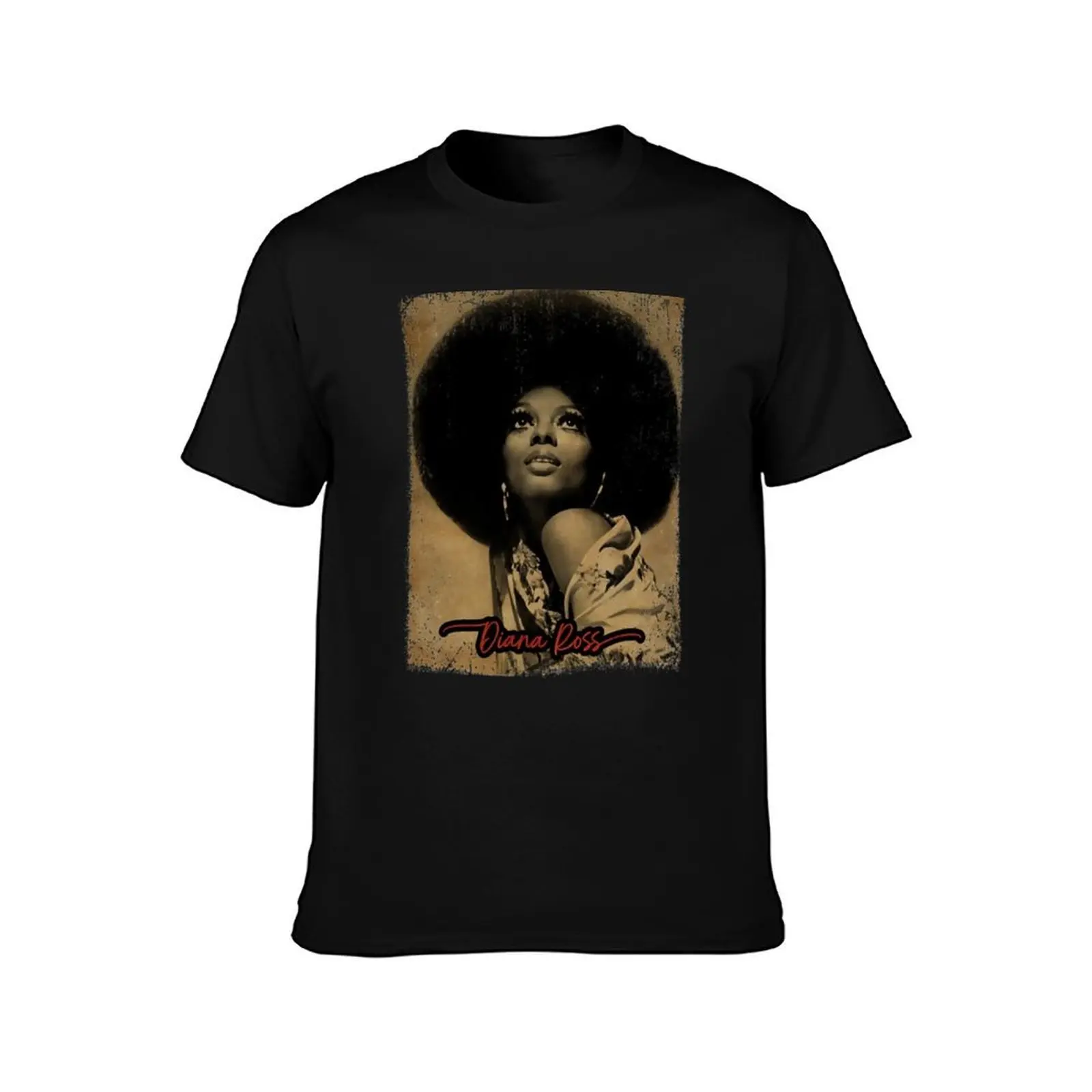 80s Diana Ross T-Shirt Summer Casual Cotton Tee Oversized Streetwear Tops Vintage Graphic Print Loose Fit Short Sleeve