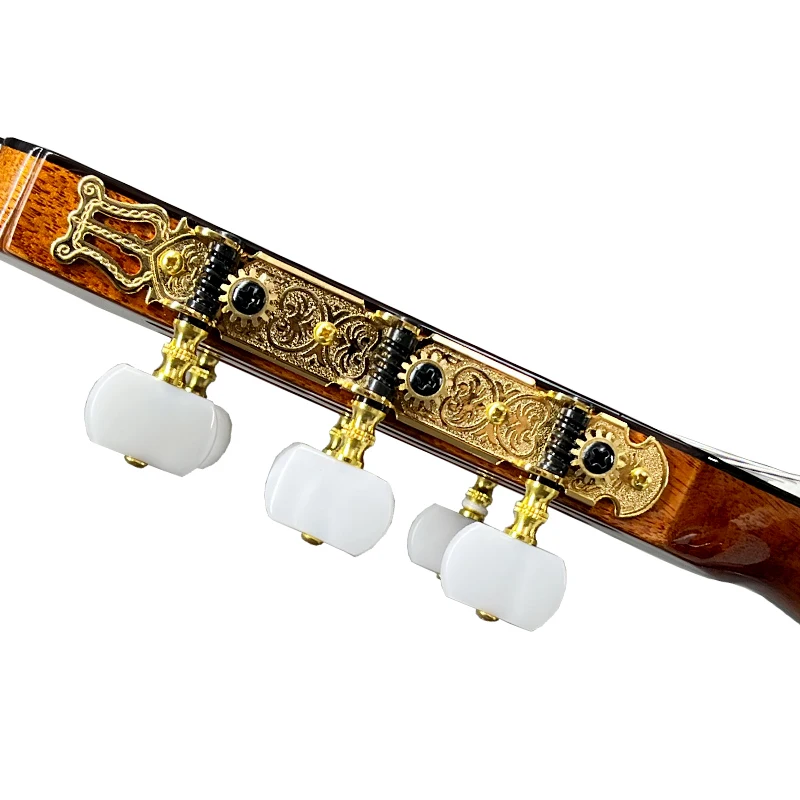 39 Zoll spanische klassische Gitarre mit massiver Fichtendecke, professionell handgefertigte Akustikgitarre, Musikinstrument für Auftritte – Detail 3