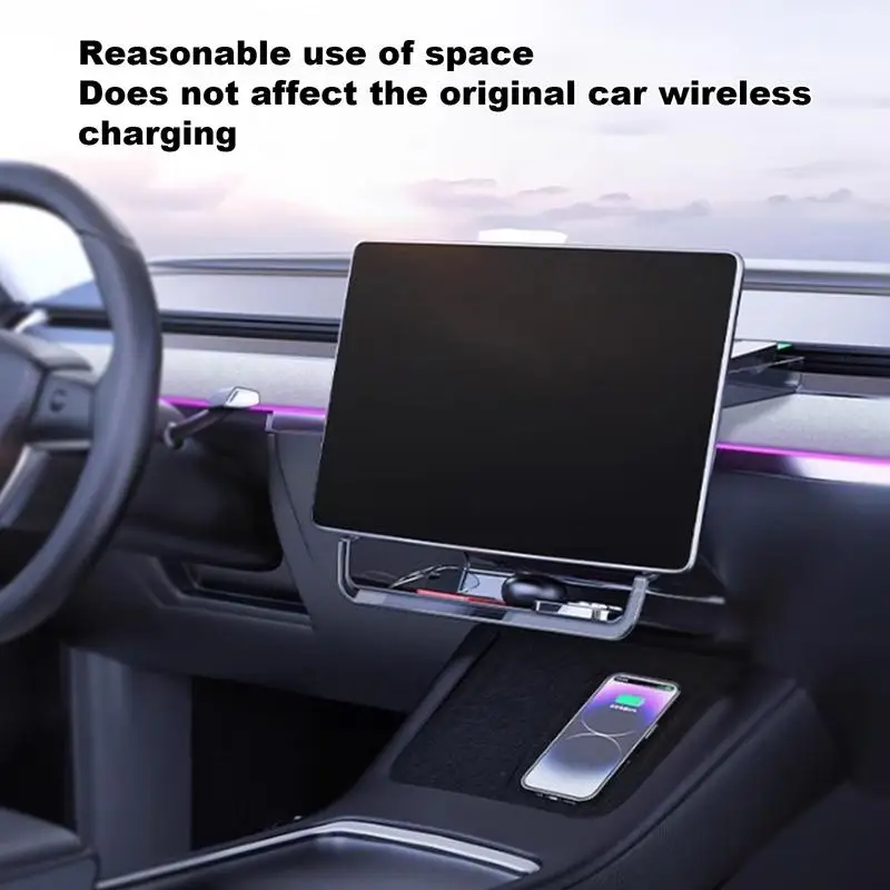 For Tesla Under The Central Control Screen Organizer Tray For Model 3/ Y Dashboard Storage Box For Model 3/ Y Tissue Holder