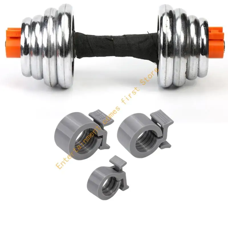 Strength Training Weight Plate Clamps Set, 3 Piece Collars with Threaded Inner Profile for Barbells and Dumbbells Bar 55KD