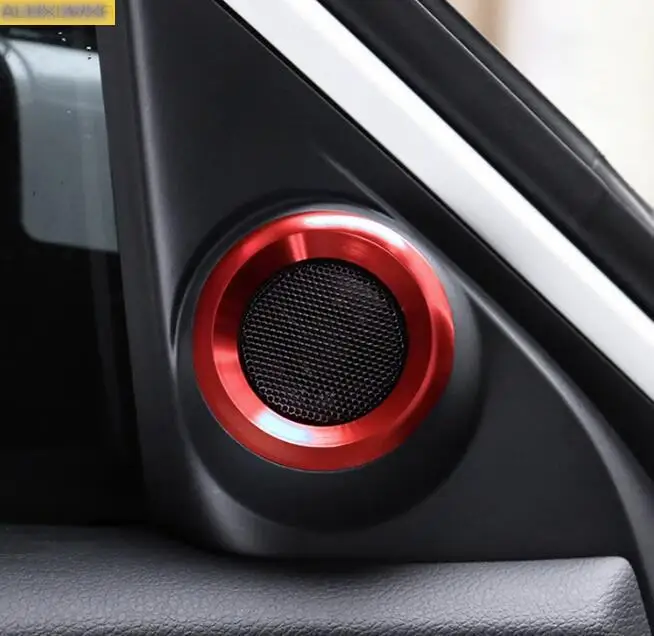 Interior Inner Door a Pillar Stereo Speaker Ring Cover Stainless Steel for HONDA Civic 10th gen car accessories 2017 to 2021