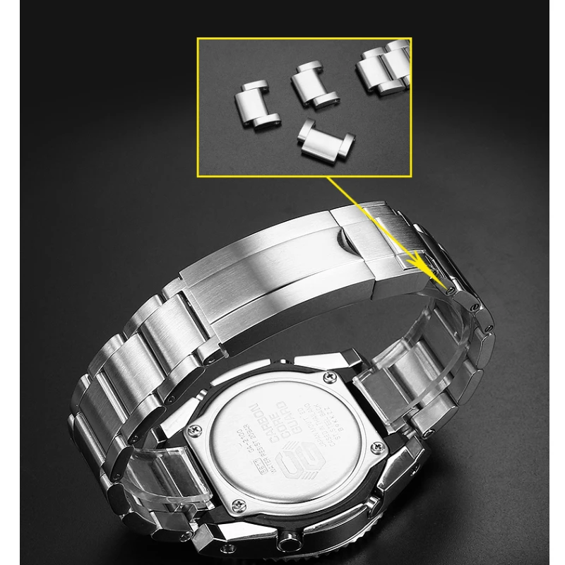 For G-shock Casio GA-2100 Watch Strap Modified Rolex Water Ghost Stainless Steel Watch case Watchband Accessory set