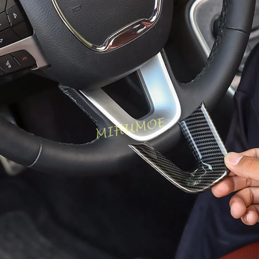 For Dodge Charger Challenger Durango Carbon Fiber Interior Steering Wheel Switch Trims Stylish Accessories