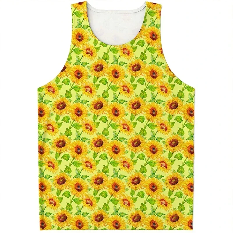 

Leopard Print Tank Tops for Men Sleeveless Tee Beach Hemp Palm Pattern Tops Vest Hawaii Colorful Beachwear Loose Shirt