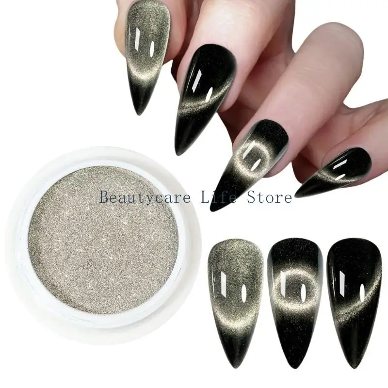 

652C Nails Powder Mirror Effect Powder 9D Cats Eye Powder Art Powder for Woman