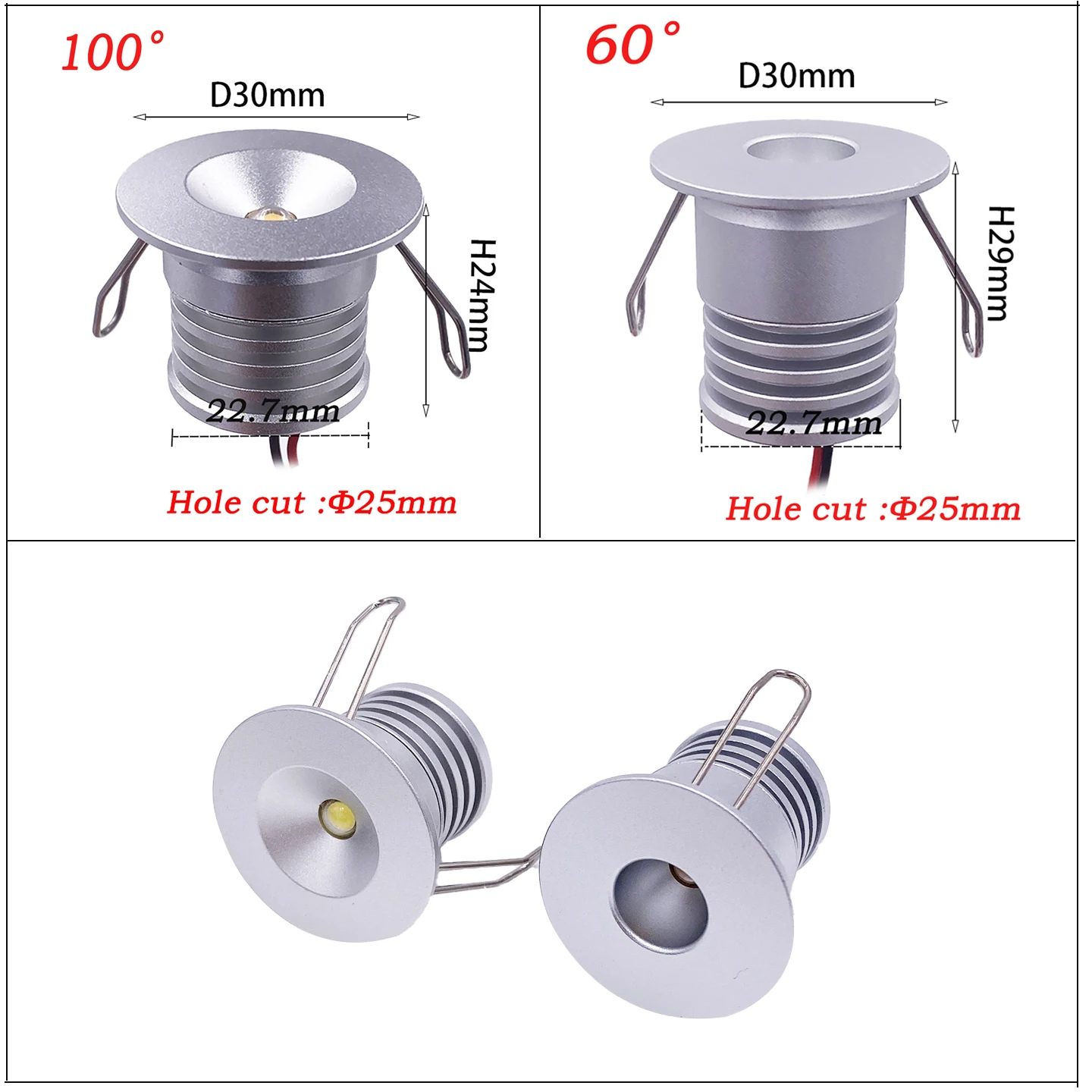 IP65 1W 2W 3W 4W DC 12V 24V Mini LED Lamps for Hotel Dining Spot Light Cabinet Kitchen Lighting Lamp CE RoHS Ceiling Downlight