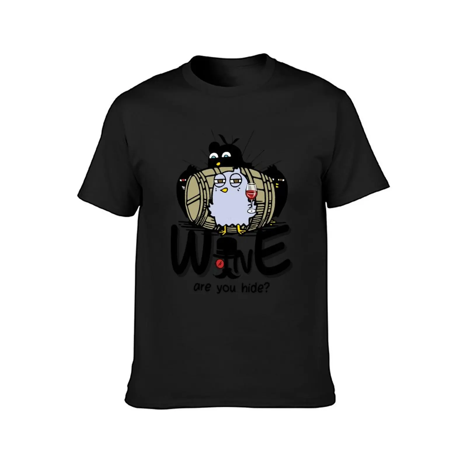 Wine Are You Hide - Wakey Wine T-Shirt Blouse anime clothes quick-drying kawaii clothes black t shirts for men