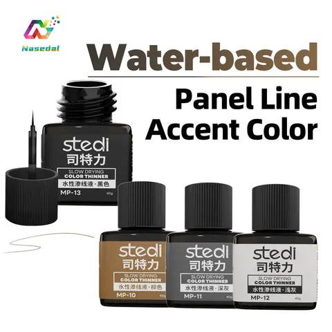 Stedi MP Series 40g Weathering Acrylic Paints Panel Liners for Gunpla Military Models Hobby DIY Crafting Models Build Supplies