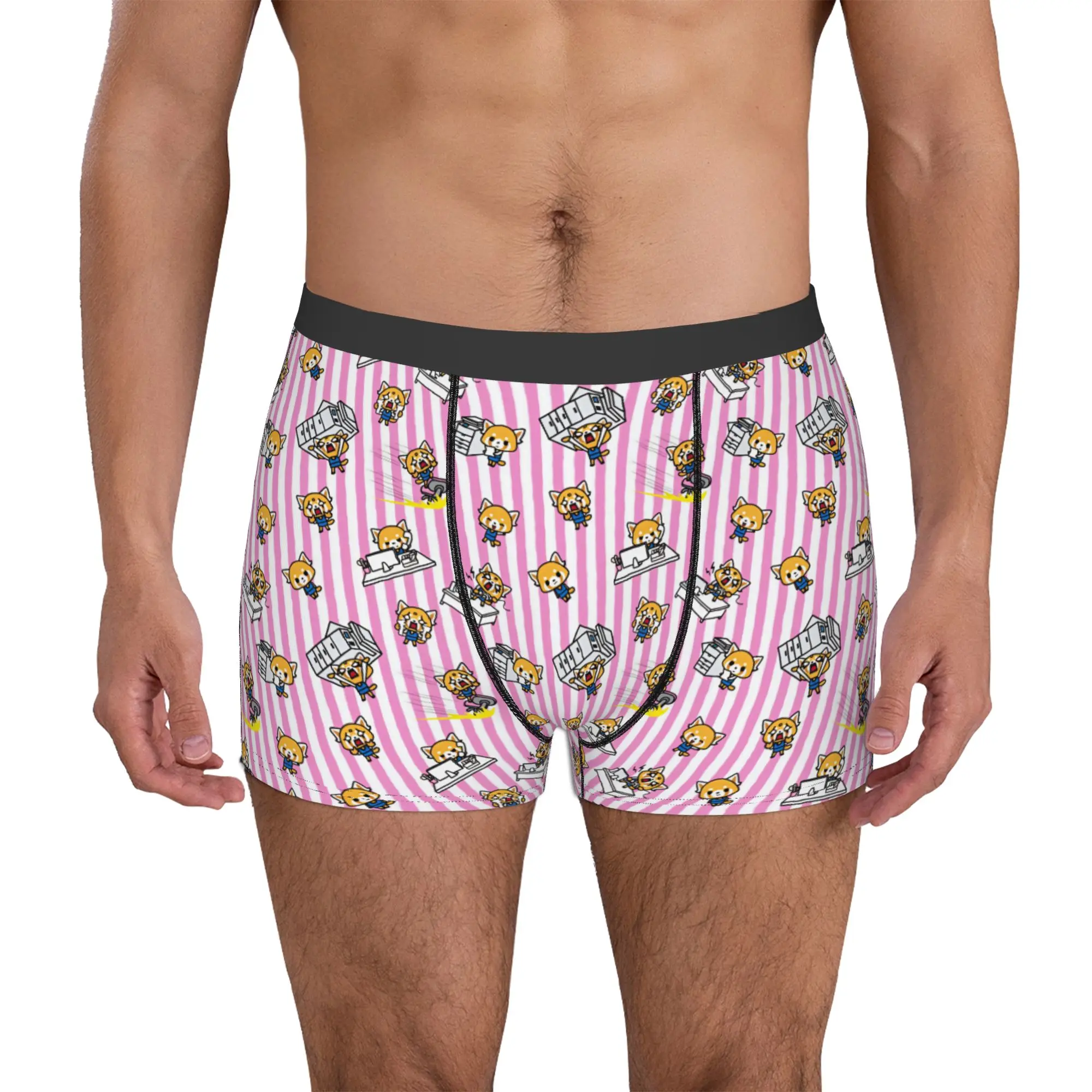 

Novelty Aggretsuko Retsuko Red Panda Boxers Shorts Panties Male Underpants Comfortable Cartoon Briefs Underwear