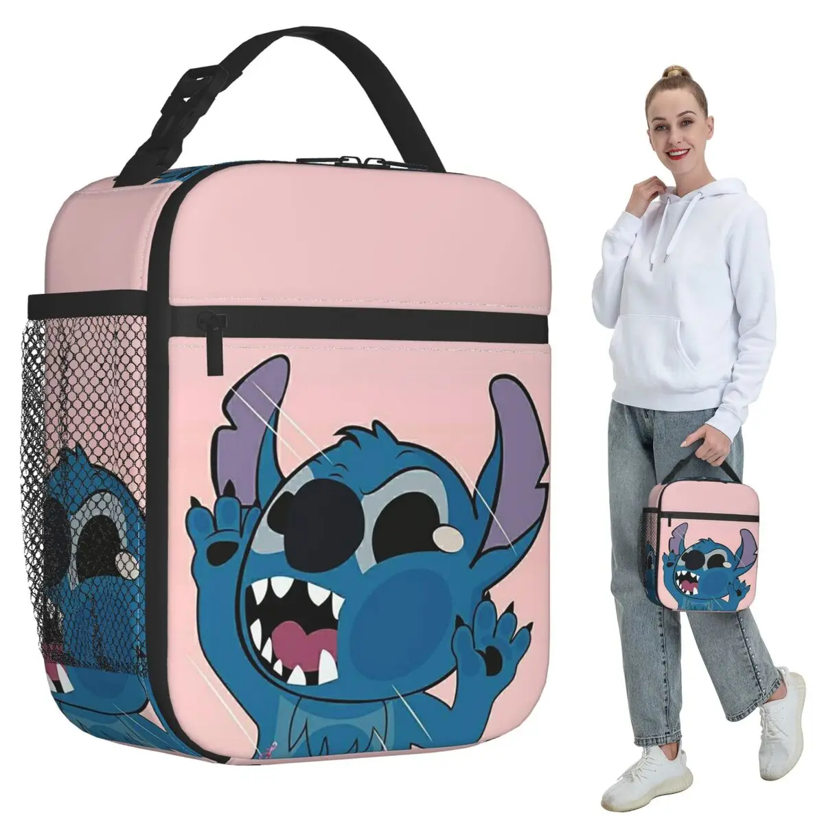 

Stitch Insulated Lunch Bag for Kids School Cooler Thermal Food Box Tote Portable Lunch Boxes Container