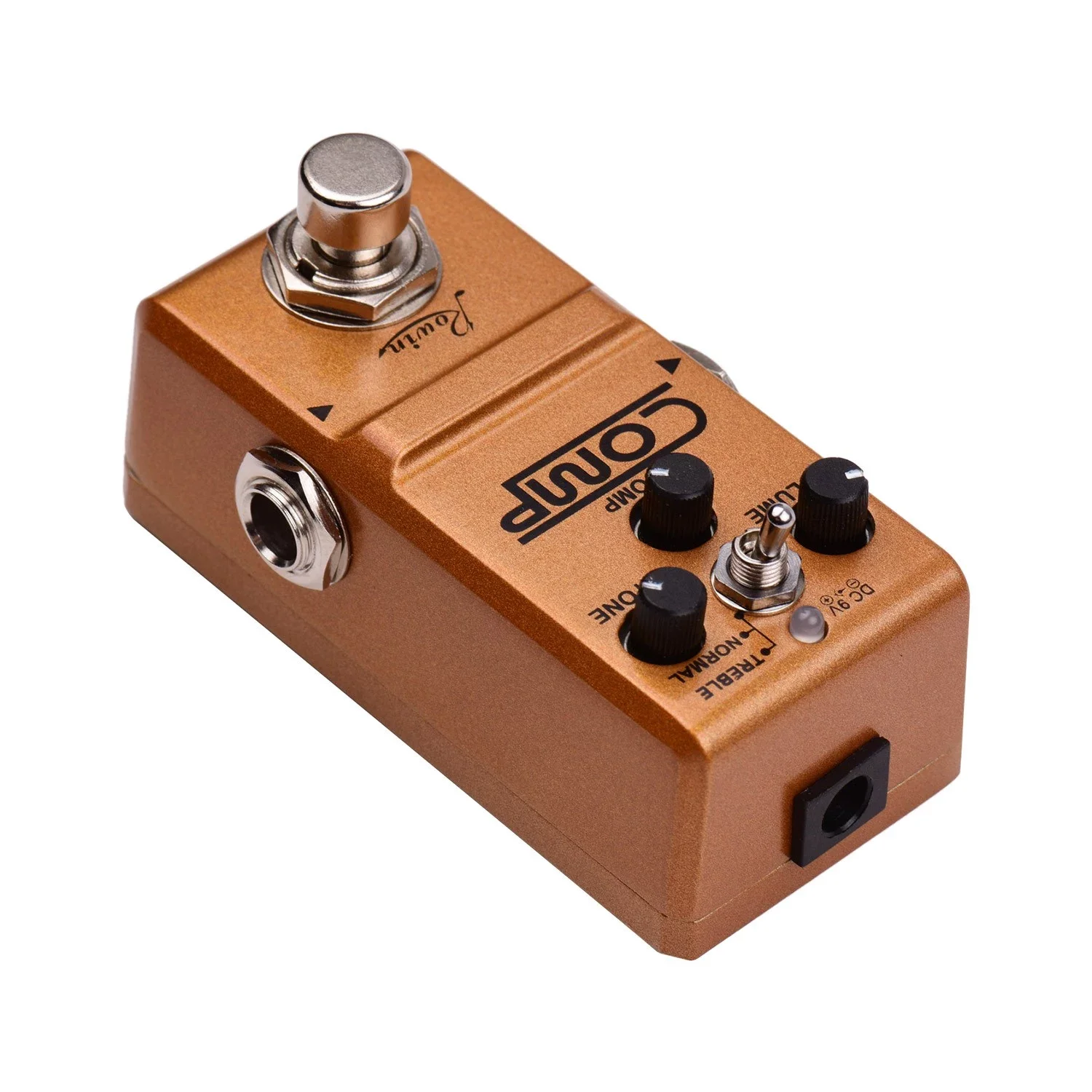 Rowin Tiny Analog Comp Box Guitar Compressor Pedal Compression Effect for Electric Guitar BASS Pedalboard True Bypass
