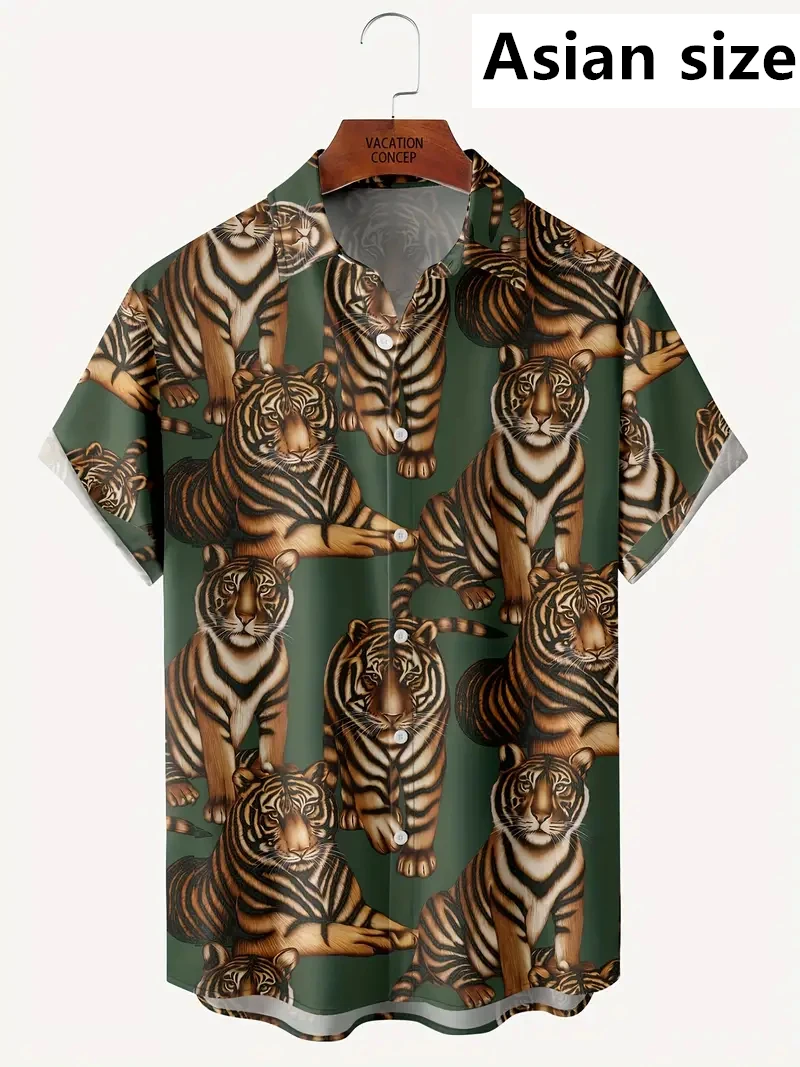 Рисунок 5 - Мужские гавайские рубашки с 3D принтом Dragon Tiger