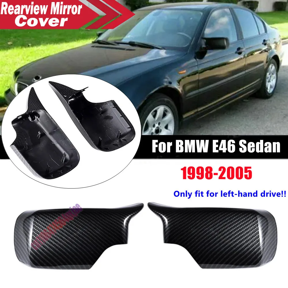 For BMW 3 Series E46 1998-2005 E39 1996-2003 LHD ABS Car Rearview Side Mirror Cover Wing Cap Exterior Door Trim Replacement