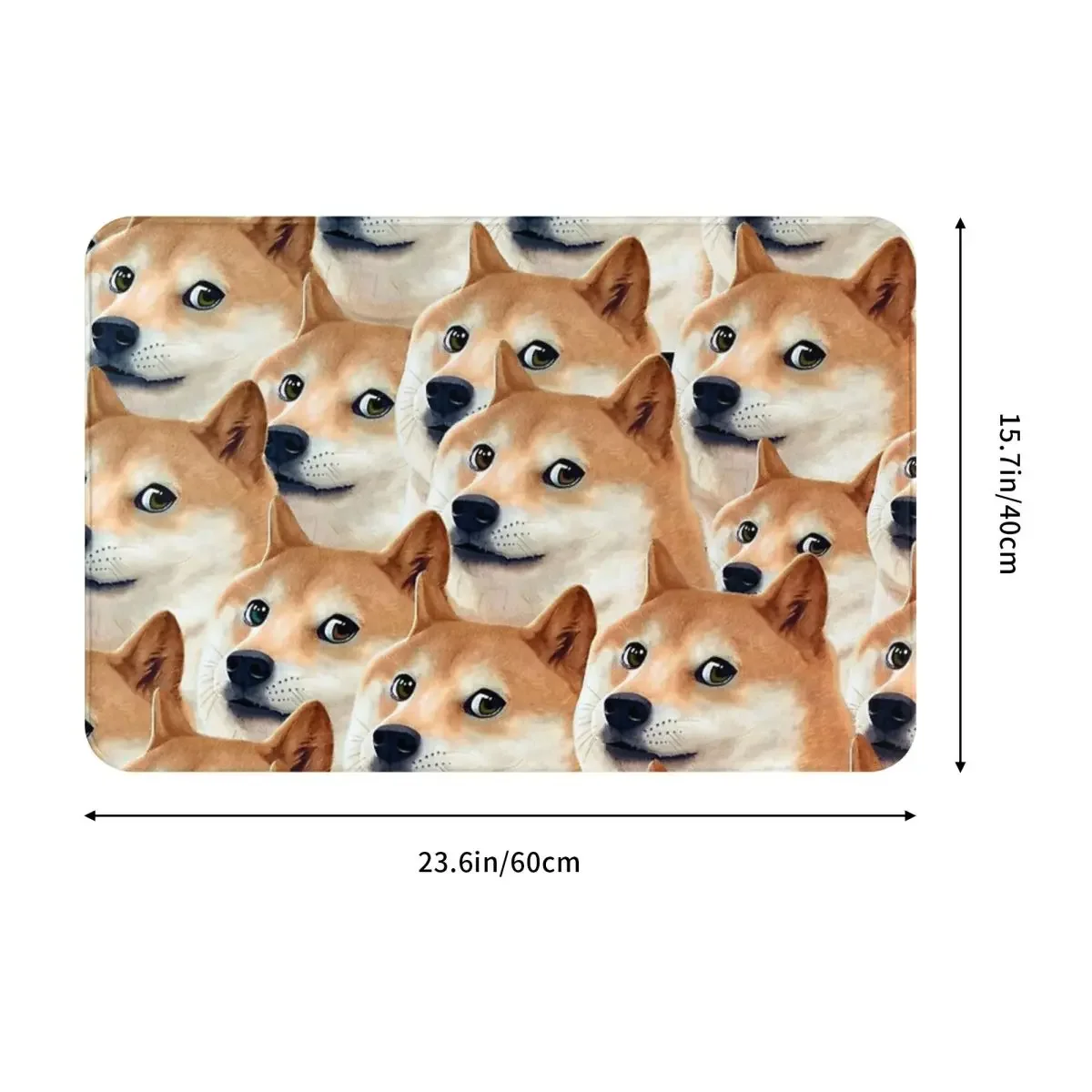 Doge Shiba Inu Memes Non-slip Doormat Floor Mat Cushion Carpet Rug for Kitchen Entrance Home Bathroom Living room Footpad Mats